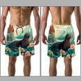 thumbnail image 3 of luoweisi Men's Beach Shorts Quick Dry Swim Trunks with Mesh Lining Sea Lion M, 3 of 5