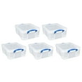 thumbnail image 1 of Really Useful Box 17L Storage Container w/ Lid & Clip Lock Handles (5 Pack), 1 of 5
