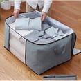 thumbnail image 3 of Large Storage Bag with Clear Viewing Window Switch out Seasonal Clothing Closet Wardrobe Bedding, 3 of 4