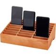 thumbnail image 1 of Wooden Classroom Cell Phone Storage 24 Grid Mobile Phone Storage Box Multi Cell Phone Rack Display Management Desktop Organizer for Teachers Classroom School Office, 1 of 6