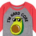 thumbnail image 3 of Instant Message - I'm Hard Core - Avacado Pit Cool - Toddler & Youth Raglan Graphic T-Shirt, 3 of 7