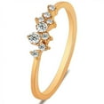 thumbnail image 4 of 18K Gold Plated Diamond Ring With Nine Diamonds For Ladies, 4 of 9