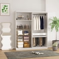 thumbnail image 4 of 8-Cube Wire Storage Organizer | 24.8"L x12.4"W x48.4"H Modular DIY Metal Grid Shelving for Living Room Office Closet, 4 of 7