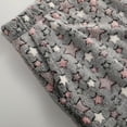thumbnail image 5 of Women's Star Print Plush Pajama Pants, Elastic Waist with 2 Pockets, Dark Gray, Size L, 5 of 5