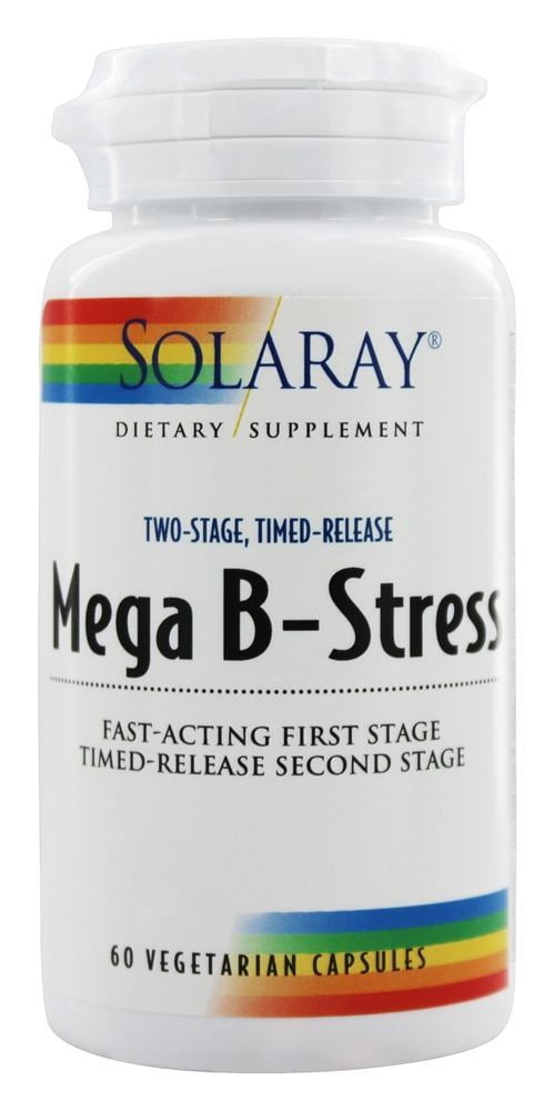 Solaray Mega Vitamin B-Stress, Two-Stage Timed-Release | Specially ...