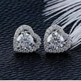 thumbnail image 3 of 2Ct Round Cut Lab Created Diamond Women's Stud Earrings 14K White Gold Plated, 3 of 3