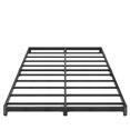 thumbnail image 4 of Bedofmine Full Size Bed Frame 4 Inch Low Metal Platform, No Box Spring, Rounded Legs, Black, 4 of 9