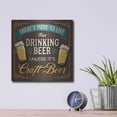 thumbnail image 4 of Luxe Metal Art 'There's More to Life than Drinking Beer' by Mollie B., Metal Wall Art, 12"x12", 4 of 9