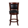 thumbnail image 3 of Pemberly Row Faux Leather Swivel Counter Stool in Dark Cherry, 3 of 4