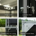 thumbnail image 6 of CoSoTower Backyard Storage Shed with Sloping Roof Galvanized Steel Frame Outdoor Garden Shed Metal Utility Tool Storage Room with Latches and Lockable Door (6.27X4.51FT, Black), 6 of 8