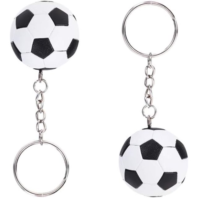 Llavero con pelota deportiva, minillavero de fútbol, regalo de cumpleaños para niños y adolescentes, 2 uds.