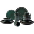 thumbnail image 3 of Organic Stoneware Sky Star 16pc Dinner Set Reactive Glaze, Black, 3 of 8