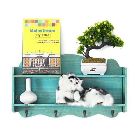 2 Tire Vintage Wall Mounted Shelf Floating Storage Rack Holder