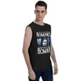 thumbnail image 4 of Roman and Reigns Men Womens Casual Fashion Cotton Crewneck Sleeveless T-Shirt Black, 4 of 8
