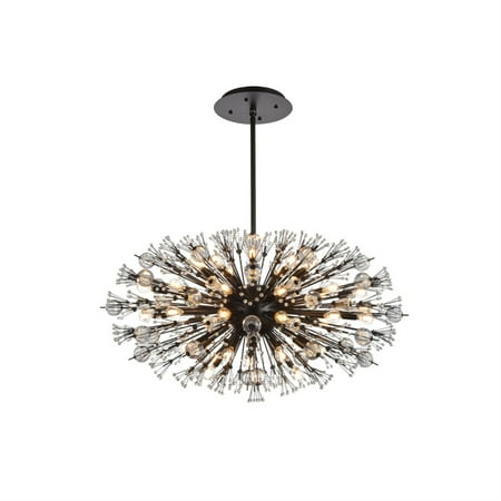 

Vera 42 inch crystal starburst oval pendant in black