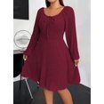 thumbnail image 7 of SIEANE Women's Plus-Size Casual Crew Neck Autumn Long Sleeve Stretch Knit MIDI Dress 1X-4X, 7 of 7