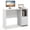 White B, variant on 42" White Home Office Computer Desk with Cabinet & Storage Shelf, Modern Executive Desk for Small Spaces