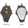 thumbnail image 4 of Reloj de bolsillo con ataúd, novedad, reloj de pulsera de cuarzo con calavera y cadena, 4 of 5