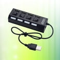 thumbnail image 3 of EeaseCA USB HUB 4 Sockets Independent Switch USB 2.0 Divider(Black), 3 of 8