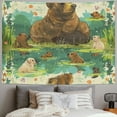 thumbnail image 2 of Orinice Bear Dog Water Tapestry Wall Hanging Unique Style Graphic Art for Living Room Bedroom Dorm 60x50inch, 2 of 6