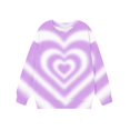 thumbnail image 6 of Fall Loose Tops for Girl Heart Printed Color Contrast Long Sleeve Crew Neck Fashion Casual Pullover Top for Daily Wear Multicolor 06 7-8 Years, 6 of 7
