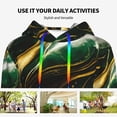 thumbnail image 4 of Daiia Green Marble Pattern Women's Fashion Hoodies & Sweatshirts with Kangaroo Pocket Hooded Sweatshirt with Eye-catching Drawstrings-XX-Large, 4 of 7