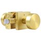 thumbnail image 1 of Coolnews-perillas de puerta doradas, pomo de puerta de privacidad Interior con cerradura, manija de puerta moderna cuadrada resistente para dormitorio, baño, latón satinado, 1 of 1