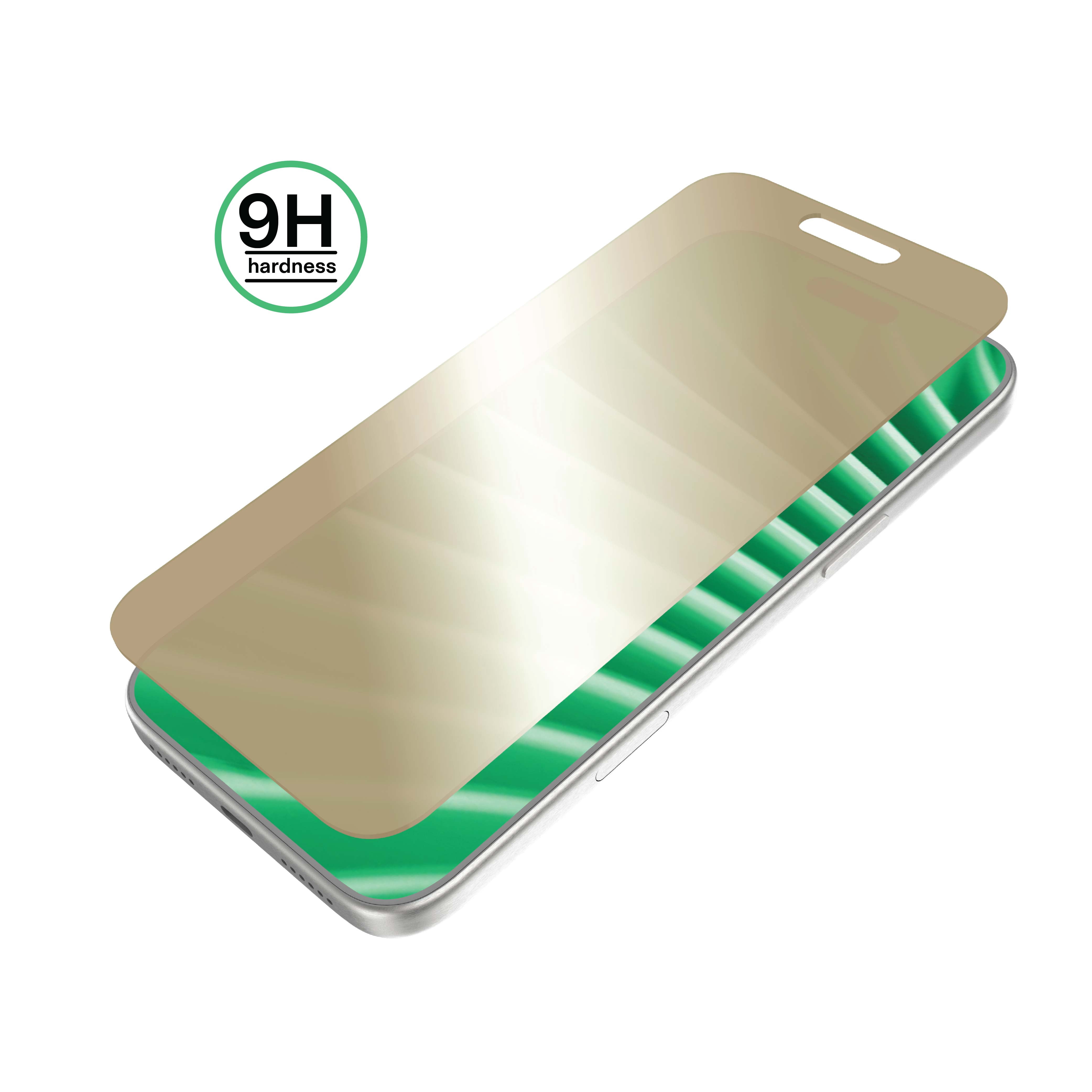 onn Mirror Glass Screen Protector for iPhone 18 Pro Max with Easy Application Tray - Gold Mirror Finish