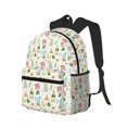 thumbnail image 2 of Daiia Summer Beach Gnomes School Backpack for Men Women, Unisex Large Waterproof Bookbag Schoolbag Casual Daypack for High School/College/Teens/Travel/Work Black, 2 of 8