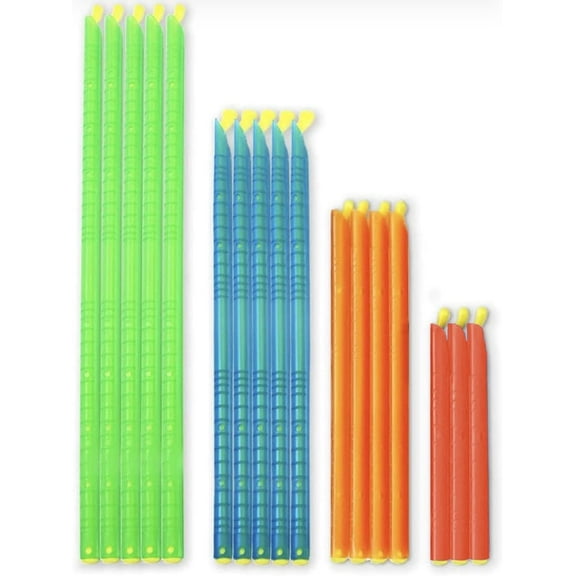 17 pcs Thick Bag Sealer Rod Stick | Grip Stick Style Rod Clip | 4 Lengths | Eco-Friendly Airtight Watertight & Leakproof | Reusable & Easy for Storage – No Food Contact, 17