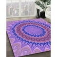 thumbnail image 3 of Ahgly Company Machine Washable Indoor Square Transitional Heliotrope Purple Area Rugs, 3' Square, 3 of 7