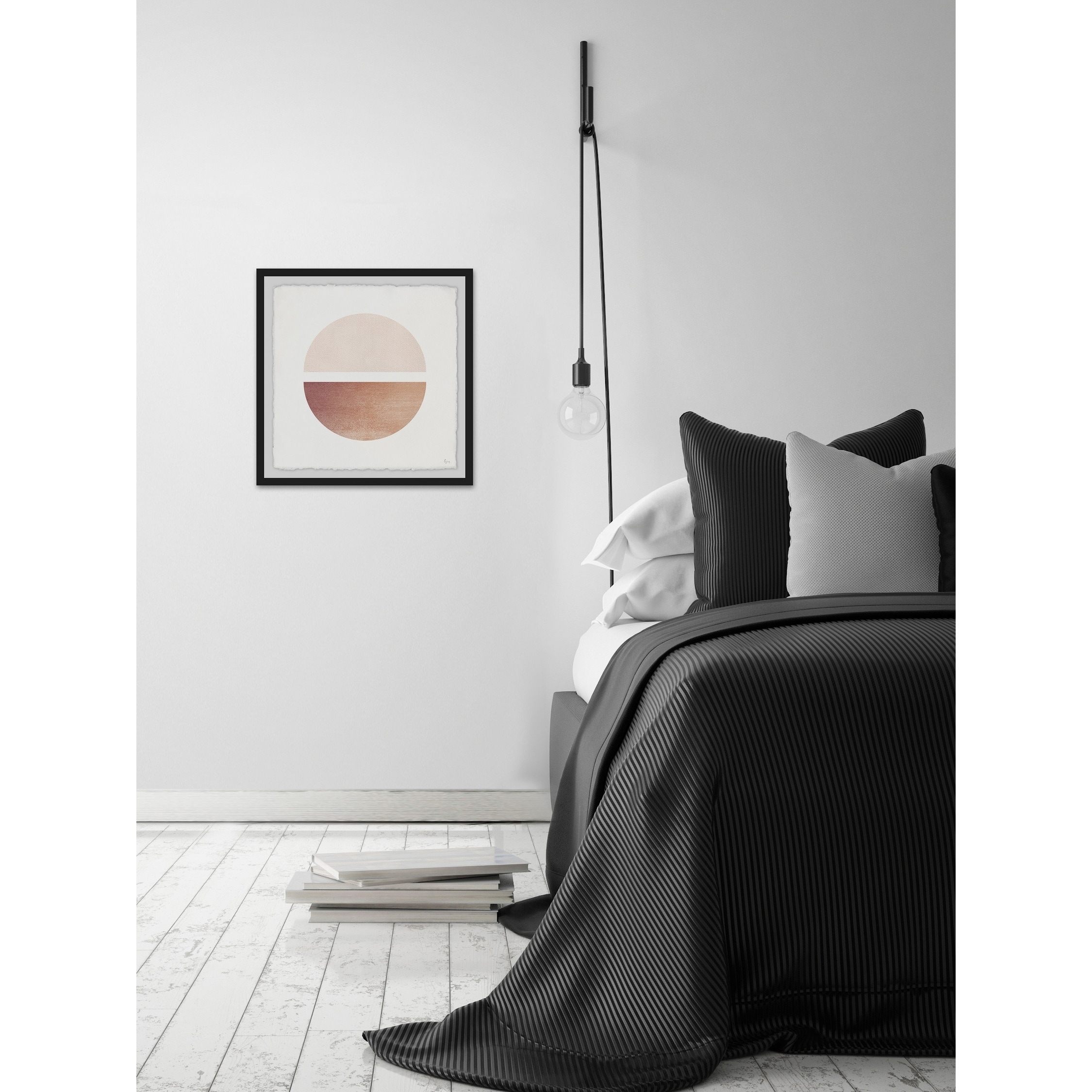 Moon Fading Framed Painting Print