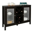 thumbnail image 6 of SYNGAR Black Sideboard Storage Cabinet with Drawers & Doors, Wide Buffet Cabinet for Dining Room Kitchen, 6 of 9