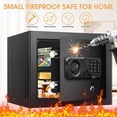 thumbnail image 2 of 1.2 Cub Small Fireproof Waterproof Digital Safe with Programmable Keypad Spare Keys and Removable Shelf Bestseling, 2 of 6