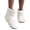 White, variant on LUXUR Womens Slipper Socks House Warm Shoes Plush Lined Booties Slippers Cozy Boots Ladies Black 7-10