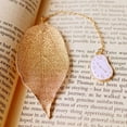 thumbnail image 2 of Lovely Girl Rabbit Bookmarks Fairy Tale stationery, reading books Gold Color Leaf Texture Reading Pages Books Mark Student Stationery Workhe, 2 of 4