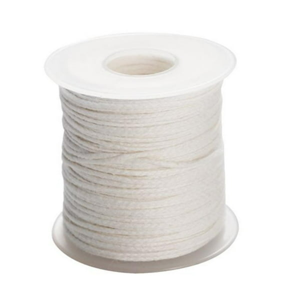 Inteprter Rollo de mecha trenzada de algodón para velas, hilo de hilo, mechas redondas, cuerda, manualidades, bricolaje, fabricación de Kits para hacer velas