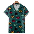 thumbnail image 4 of Blusas con estampado 3D de ojos coloridos para hombre, ropa de moda, camisas gráficas de ojos punk, blusas hawaianas Y2k de manga corta con botones para hombre, 4 of 5