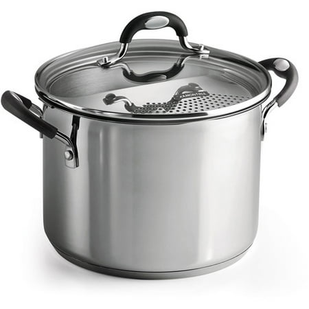 

BOBOO Lock-N-Drain Stainless Steel 6 Quart Covered Stock Pot 3 Count
