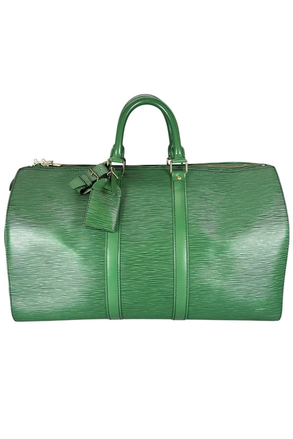 Pre-Owned LOUIS VUITTON Keepall 45 M42974 Boston Bag, Epi Leather, Green, Men's/Women's