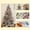 A, variant on MXTPOV Pre-lit Christmas Tree with String Lights, Artificial Flocked Christmas Tree with Balls Bows Ornaments, Green Christmas Decorations for Party Home Decor, 4FT