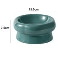 thumbnail image 2 of Petal shape pet ceramic bowl high and short feet love cervical vertebrae cat bowl - dark green, 2 of 5