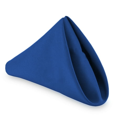 

Lann s Linens - 1 Dozen 20 Oversized Cloth Dinner Table Napkins - Polyester Fabric - Royal Blue