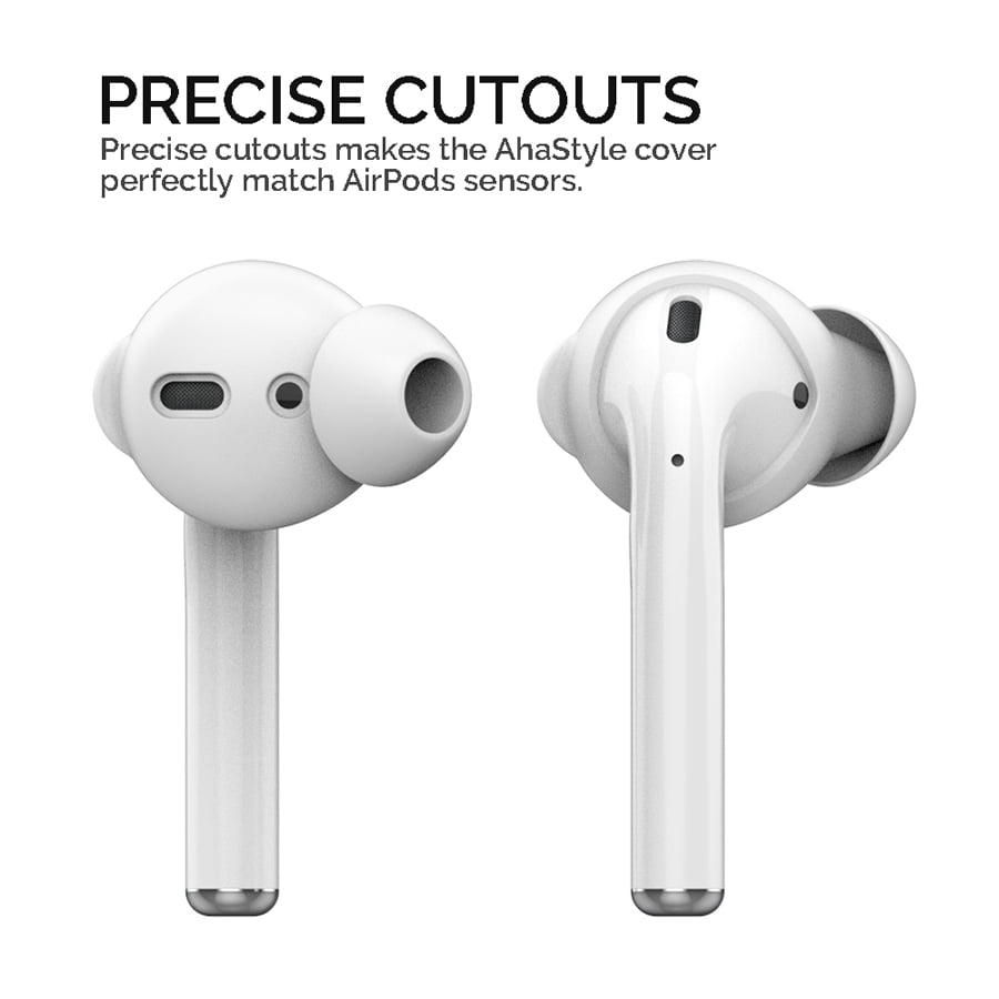 {Fit in Case}Silicon airpods Tips Ear Skins and Covers Replacement Anti Slip Soft eartips Compatible with Apple AirPods 1 & 2 or EarPods Headphones/Earphones/Earbuds 3 Pairs Mixed 