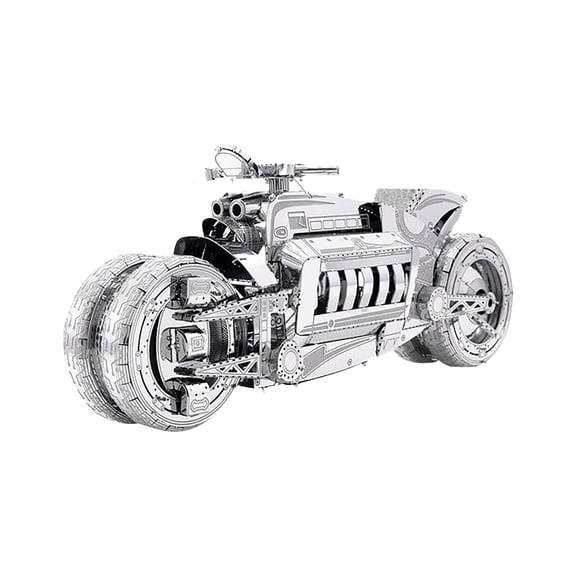 Modelo, decoración de escritorio, rompecabezas, motocicleta, metal, montaje DIY, juguete rompecabezas 3D