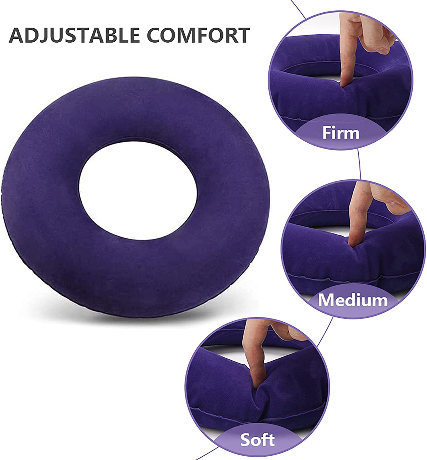  LAMPPE Coccyx Pillow for Tailbone Pain, Postpartum Donut Pillow  Premium Memory Foam Washable, Sciatic Nerve Cushion for Hip,Tailbone,Coccyx,Sciatica,DarkBlue  : Everything Else