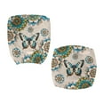 thumbnail image 3 of FKELYI Boho Mandala Butterfly Print Office Chair Slipcover 2 Piece Stretchable Desk Chair Cover Removable Computer Chair Protective Cover Dining Chair Cover, Washable Fabric, 3 of 7