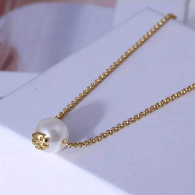 Tory Burch Pearl Chain Necklace 60271 