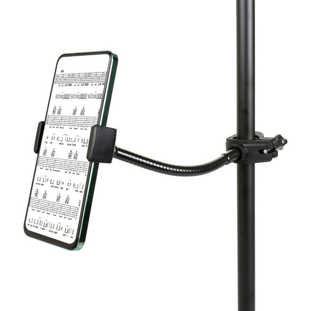 Soporte para micrófono, soporte para teléfono, para smartphone, ajustable, de cuello de cisne, para micrófono, para música para cualquier smartphone.