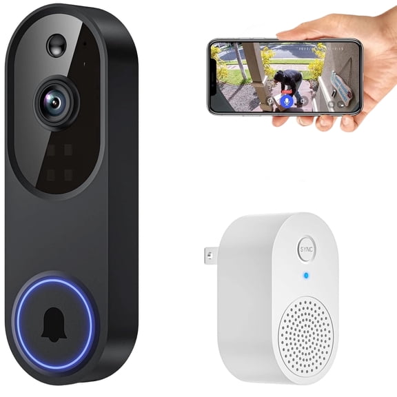 Smart Wireless Video Doorbell Camera with Two-Way Audio, Night Vision, Cloud Storage, AI Motion Detection